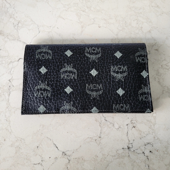 MCM Handbags - MCM Black and Gray Wallet